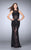 La Femme Gigi - 24145 Sheer Scalloped Lace Sheath Long Evening Gown