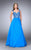 GiGi - Gorgeous Embroidered Sweetheart A-Line Long Evening Gown 24147 In Blue