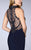 Florid Beadwork High Long Evening Gown with Side Slit 24194
