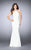 GiGi - Splendid Ruffle Beaded Long Evening Gown 24199 in White