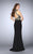 La Femme Gigi - 24201 Elegant High Neck Beaded Jersey Dress