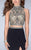 GiGi - Regal Adorned High Illusion Sheath Evening Gown 24390 In Black