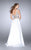 GiGi - Gorgeous V-Neck Two-Piece Beaded Dress 24397 in White