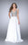 GiGi - Gorgeous V-Neck Two-Piece Beaded Dress 24397 in White