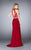GiGi - Beautiful Embroidered High Neck Two-piece Jersey Dress 24402 in Red