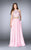 GiGi - Charming Floral Embroidered High Neck A-line Dress 24407 in Pink