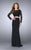 La Femme Gigi- 24412 Graceful Lace Bateau Sheath Long Evening Gown