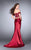 GiGi - Romantic Off-Shoulder Embroidered Long Evening Gown 24413 In Red