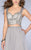 GiGi - Radiant Beadwork Sweetheart Long Evening Gown 24417 in Silver