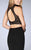 GiGi - Ravishing Embroidered High Sheath Evening Gown 24494 In Black