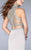 GiGi - Crystal Beaded Detail Halter Crop Top and Jersey Skirt Prom Dress 24495 in Silver