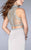 GiGi - Crystal Beaded Detail Halter Crop Top and Jersey Skirt Prom Dress 24495 in Silver