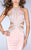 GiGi - Halter Style Beaded Strappy Cutout Jersey Prom Dress 24554 in Pink