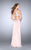 Halter Style Beaded Strappy Cutout Jersey Prom Dress 24554