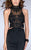 GiGi - Stunning Lace And Beaded High Illusion Neck Jersey Dress 24558  In Black