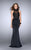 GiGi - Stunning Lace And Beaded High Illusion Neck Jersey Dress 24558  In Black