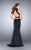 GiGi - Stunning Lace And Beaded High Illusion Neck Jersey Dress 24558  In Black