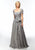 Alyce Paris Black Label - 29264 Square Neck Lace and Chiffon Gown in Gray