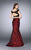 GiGi - Ravishing Off The Shoulder Two-Piece Mermaid Dress 24646 In Black and Red