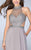 GiGi - Bead Embellished High Neck Chiffon Dress 246849 in Silver