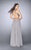 GiGi - Bead Embellished High Neck Chiffon Dress 246849 in Silver