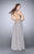 GiGi - Bead Embellished High Neck Chiffon Dress 246849 in Silver