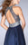 GiGi - Graceful Sparkling Jewel Neck Mikado Ball Gown 24789 In Blue