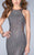 GiGi - Elegant Beaded Open Back Net Long Gown 24790 in Gray