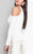 Terani Couture - Sultry Long Sleeves Bateau Neck Laced Mermaid Dress 1713E3626 In White