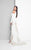 Terani Couture - Sultry Long Sleeves Bateau Neck Laced Mermaid Dress 1713E3626 In White