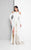 Terani Couture - Sultry Long Sleeves Bateau Neck Laced Mermaid Dress 1713E3626 In White