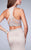 La Femme - Elegant Two Piece Rhinestone Embellished Satin Prom Dress in Neutral