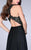 Lace Detail Halter Top Chiffon Long Prom Dress 23975 In Black