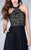 Lace Detail Halter Top Chiffon Long Prom Dress 23975 In Black