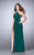 Jeweled Halter Neck Strappy Back Long Jersey Prom Dress 23982 In Green