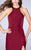 La Femme - Beaded Halter Neck Strappy Back Jersey Prom Dress 23993 in Red