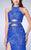 La Femme - Halter Lace Cutout Detail Prom Dress 23999 in Blue