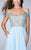 Off-the-Shoulder Beaded Lace Chiffon Prom Dress 24001 In Blue