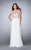 Off-the-Shoulder Beaded Lace Chiffon Prom Dress 24001 In White