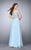 Off-the-Shoulder Beaded Lace Chiffon Prom Dress 24001 In Blue