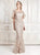 Alexander by Daymor - 780 Scoop Neck Embellished Sheath Gown In Neutral