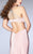 La Femme - Halter Cutout Detail Long Jersey Prom Dress 24009 in Pink