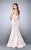 La Femme - Romantic Lace Sweetheart Mermaid Long Evening Gown 24020 In Pink