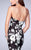 La Femme - 24023 High Contrast Strapless Floral Mermaid Gown in Black and White