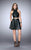 Accented High Neck Two-Piece Short Leather Dress 24026
