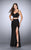 Two-Piece Strappy Croptop Prom Dress 24030 In Black