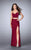 La Femme - Two-Piece Crop Top Dress in Red