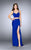 Two-Piece Strappy Croptop Prom Dress 24030 In Blue