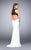 Chic Contrast Jewel Long Evening Gown 24032