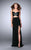 Seductive Crisscrossed Leather Two-Piece Long Evening Gown 24036